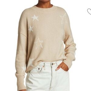 Rails Cashmere Wool Beige Star Sweater